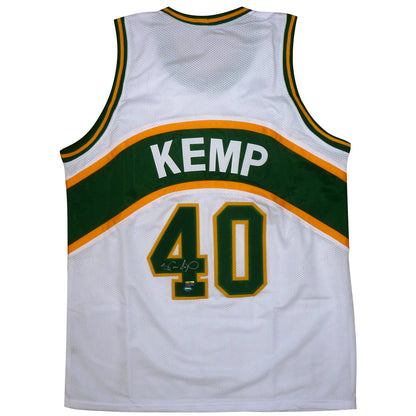 Shawn Kemp Autographed Seattle (White #40) Jersey – MCS
