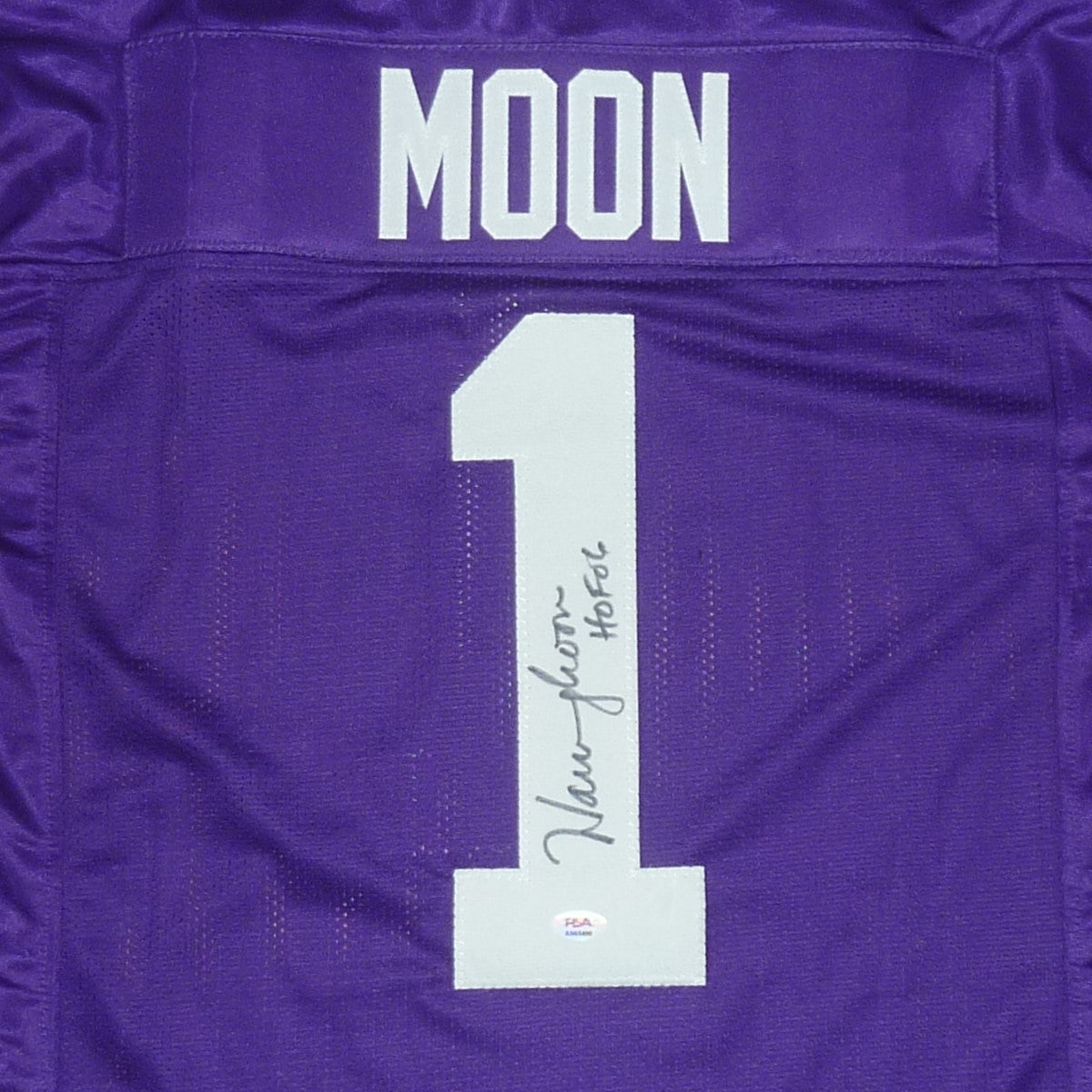 Warren Moon Autographed Washington Huskies (Purple #1) Custom Jersey - MCS
