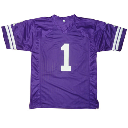 Warren Moon Autographed Washington Huskies (Purple #1) Custom Jersey - MCS