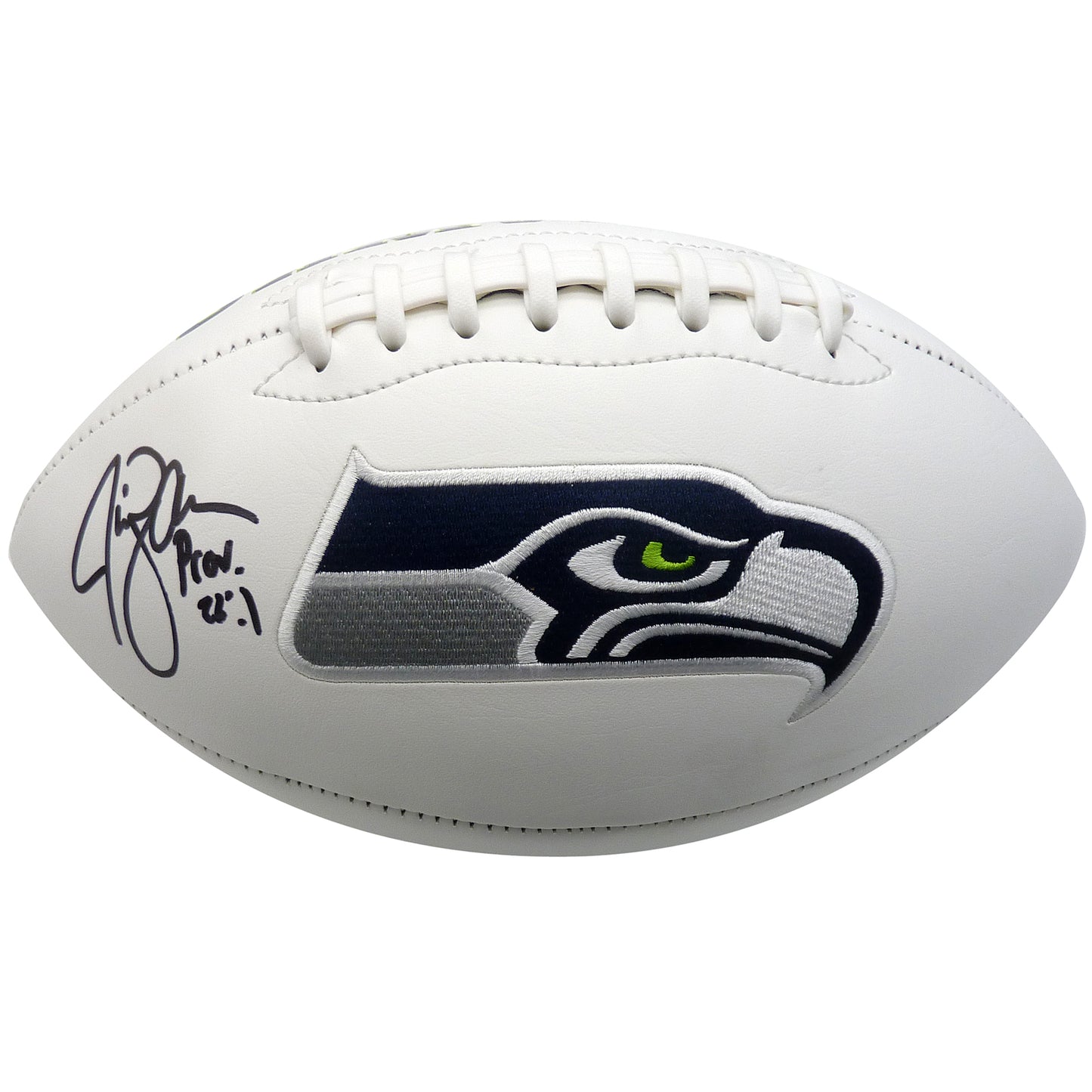 Jim Zorn Autographed Seattle Seahawks Logo Football - MCS