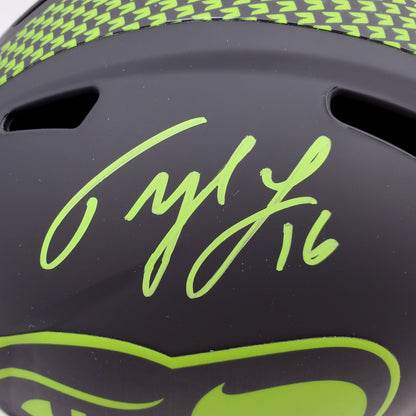 Tyler Lockett Autographed Seattle Seahawks (ECLIPSE Alternate) Deluxe Full-Size Replica Helmet – MCS
