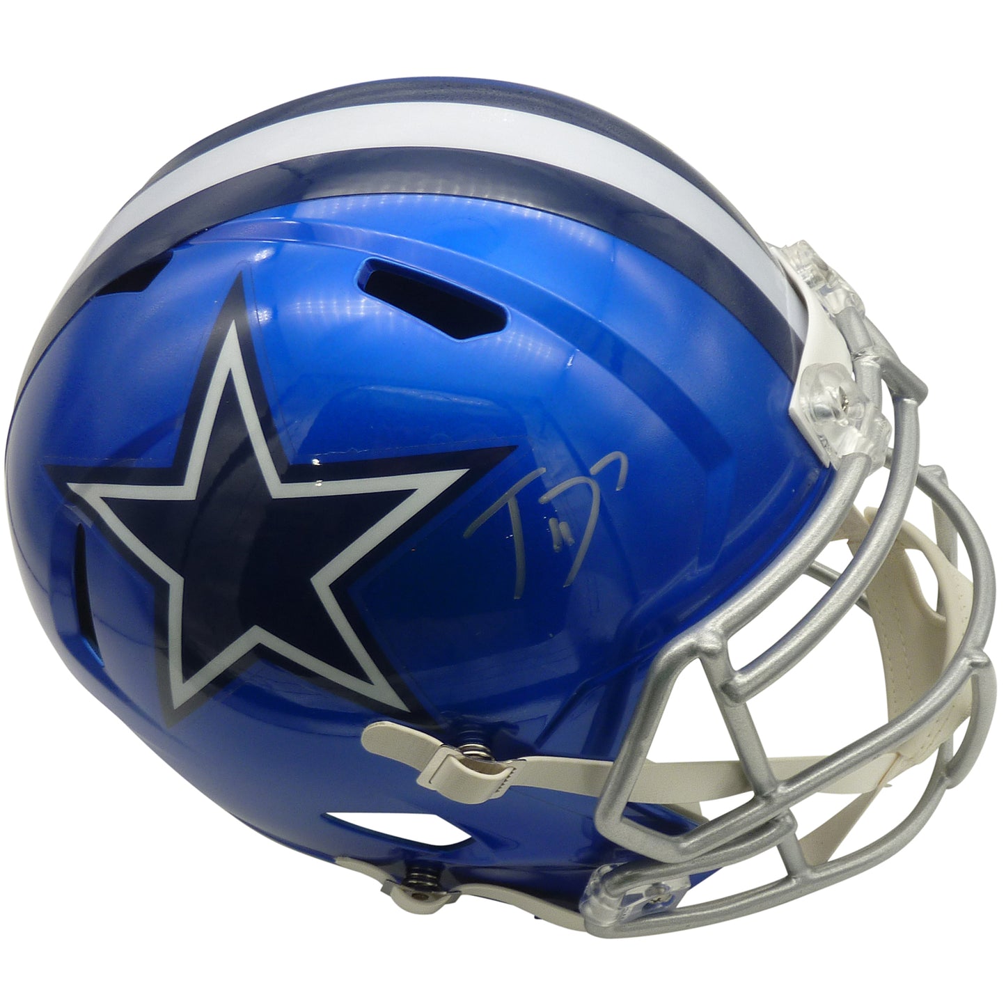 Trevon Diggs Autographed Dallas Cowboys (FLASH Alternate) Deluxe Full-Size Replica Helmet - Beckett