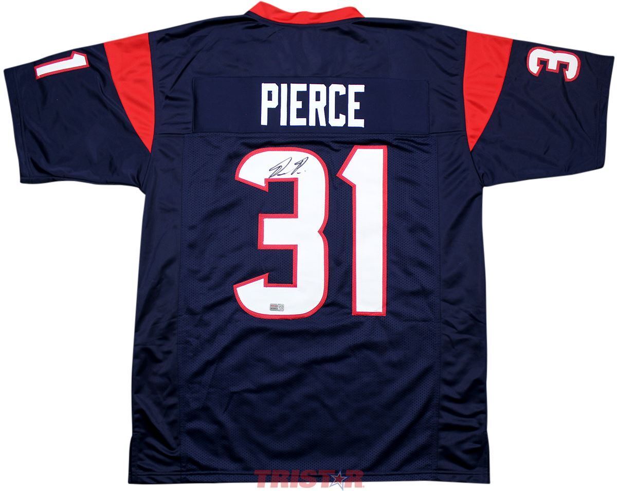 Dameon Pierce Autographed Houston (Blue #31) Custom Jersey - Tristar