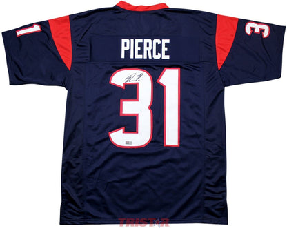 Dameon Pierce Autographed Houston (Blue #31) Custom Jersey - Tristar