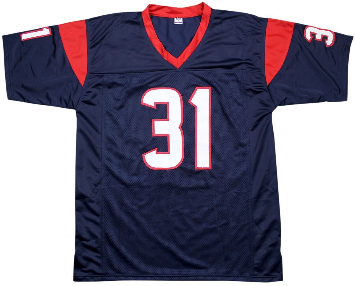 Dameon Pierce Autographed Houston (Blue #31) Custom Jersey - Tristar