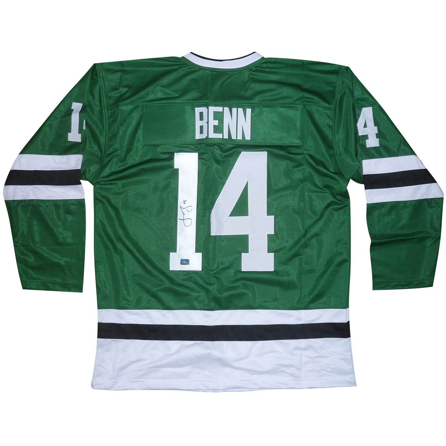 Jamie Benn Autographed Dallas (Green #14) Custom Hockey Jersey - Benn Holo