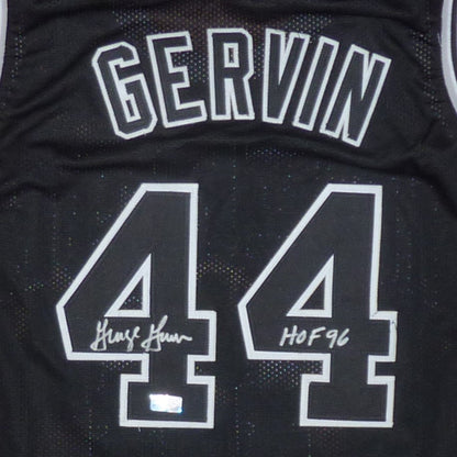 George Gervin Autographed San Antonio (Black #44) Ice Man Custom Jersey-JSA