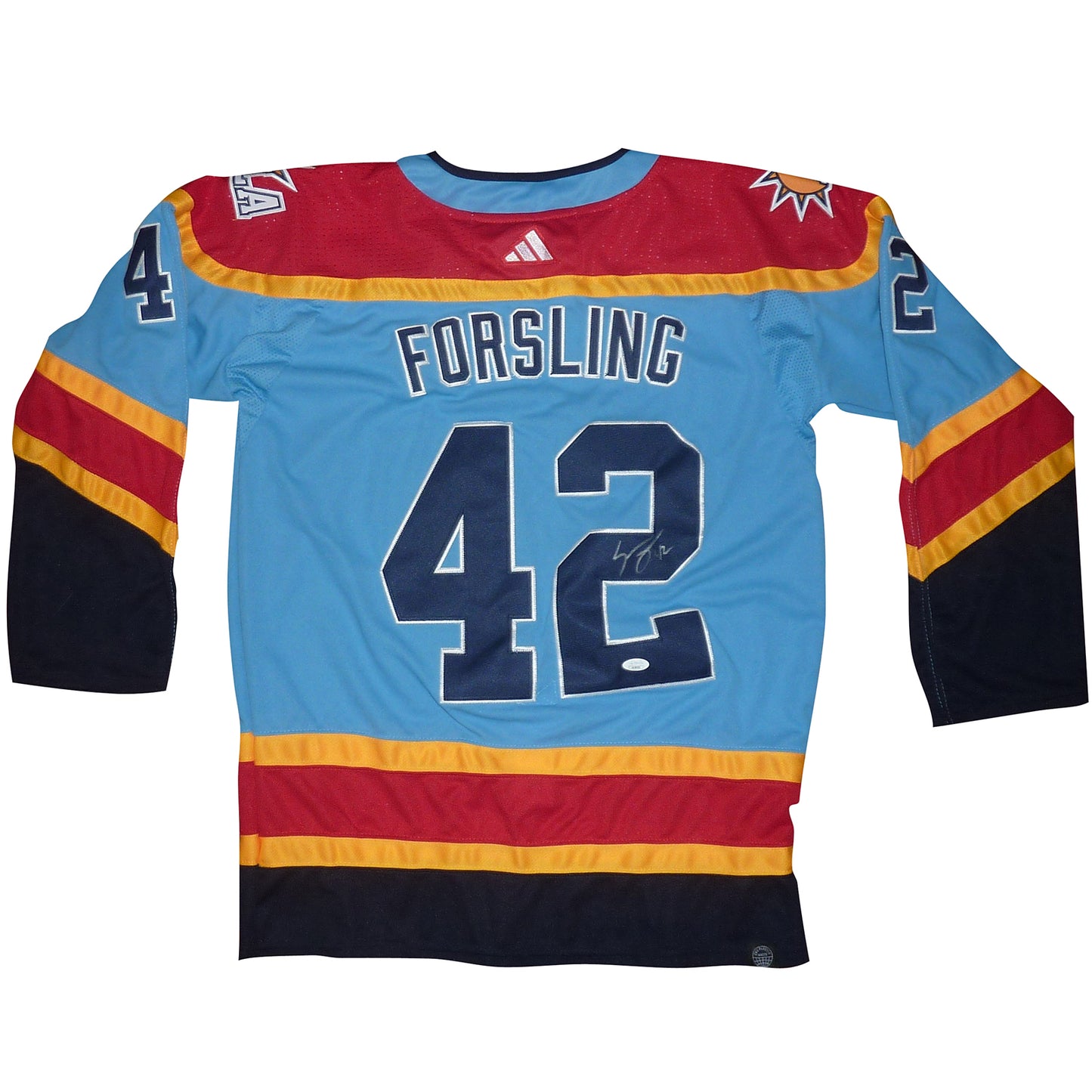 Gustav Forsling Autographed Florida Panthers (Reverse Retro #42) Adidas Hockey Jersey  JSA