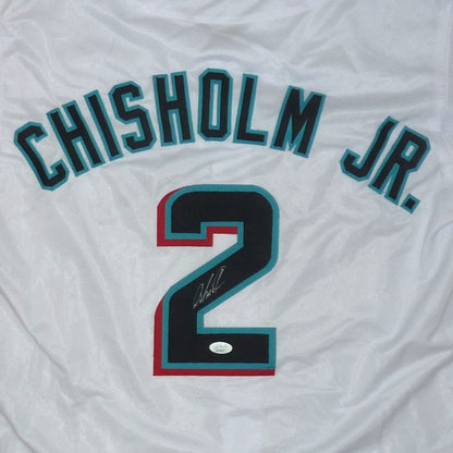 Jazz Chisholm Autographed Miami Marlins (White #2) Custom Jersey - JSA