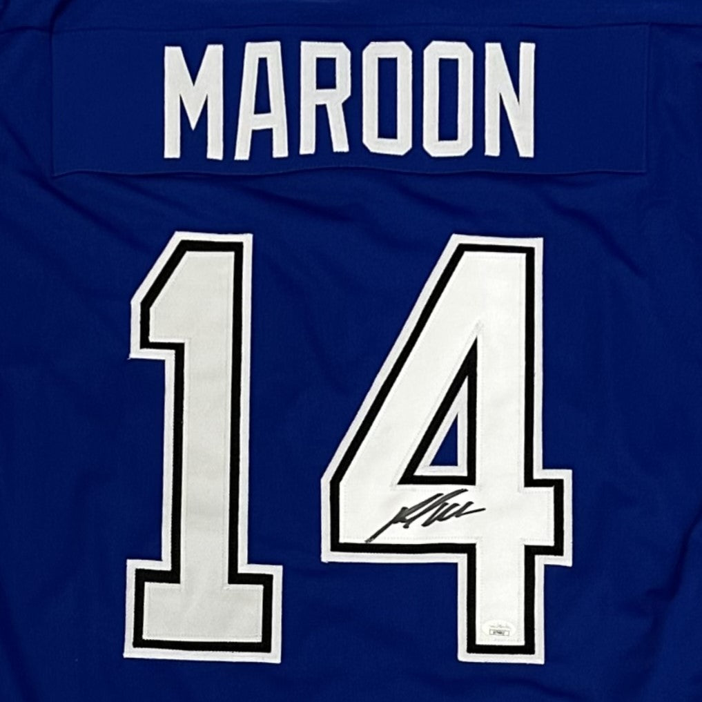 Pat Maroon Autographed Tampa Bay (Blue #14) Custom Hockey Jersey - JSA