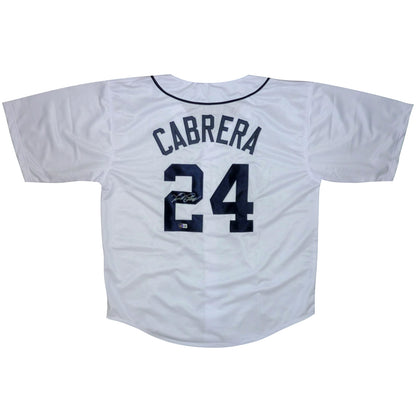 Miguel Cabrera Autographed Detroit (White #24) Custom Jersey JSA