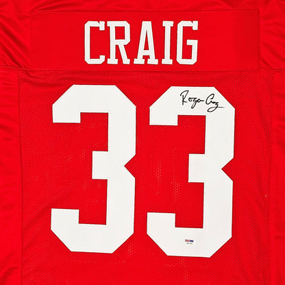Roger Craig Autographed San Francisco (Red #33) Custom Jersey PSA