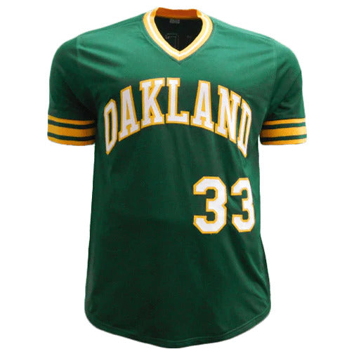 Jose Canseco Autographed Oakland (Green #33) Custom Jersey- JSA