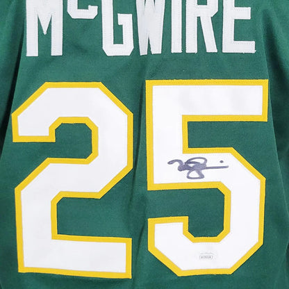 Mark McGwire Autographed Oakland (Green #33) Custom Jersey- JSA