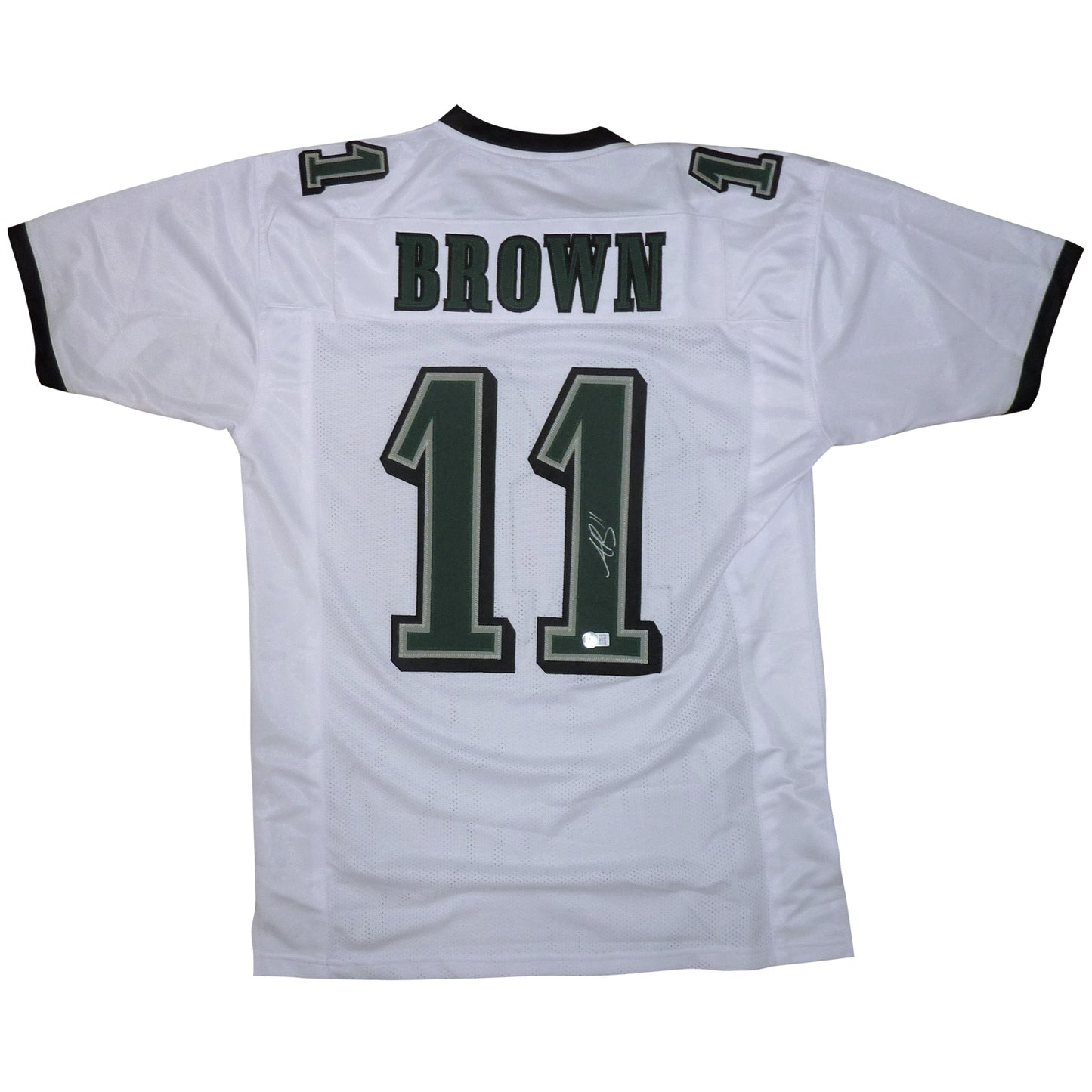 AJ Brown Autographed Philadelphia (White #11) Custom Jersey - JSA