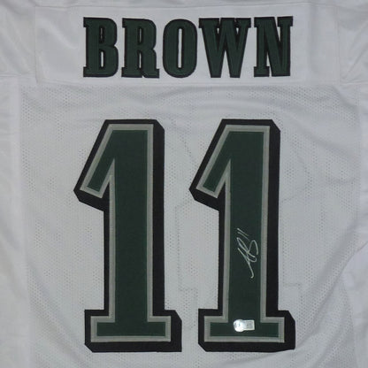 AJ Brown Autographed Philadelphia (White #11) Custom Jersey - JSA