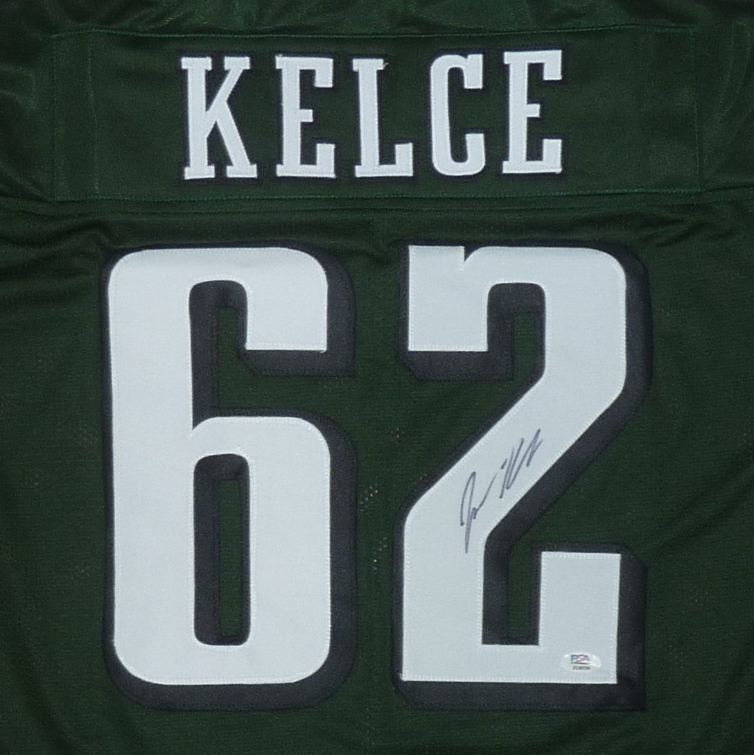 Jason Kelce Autographed Philadelphia (Green #62) Custom Jersey JSA