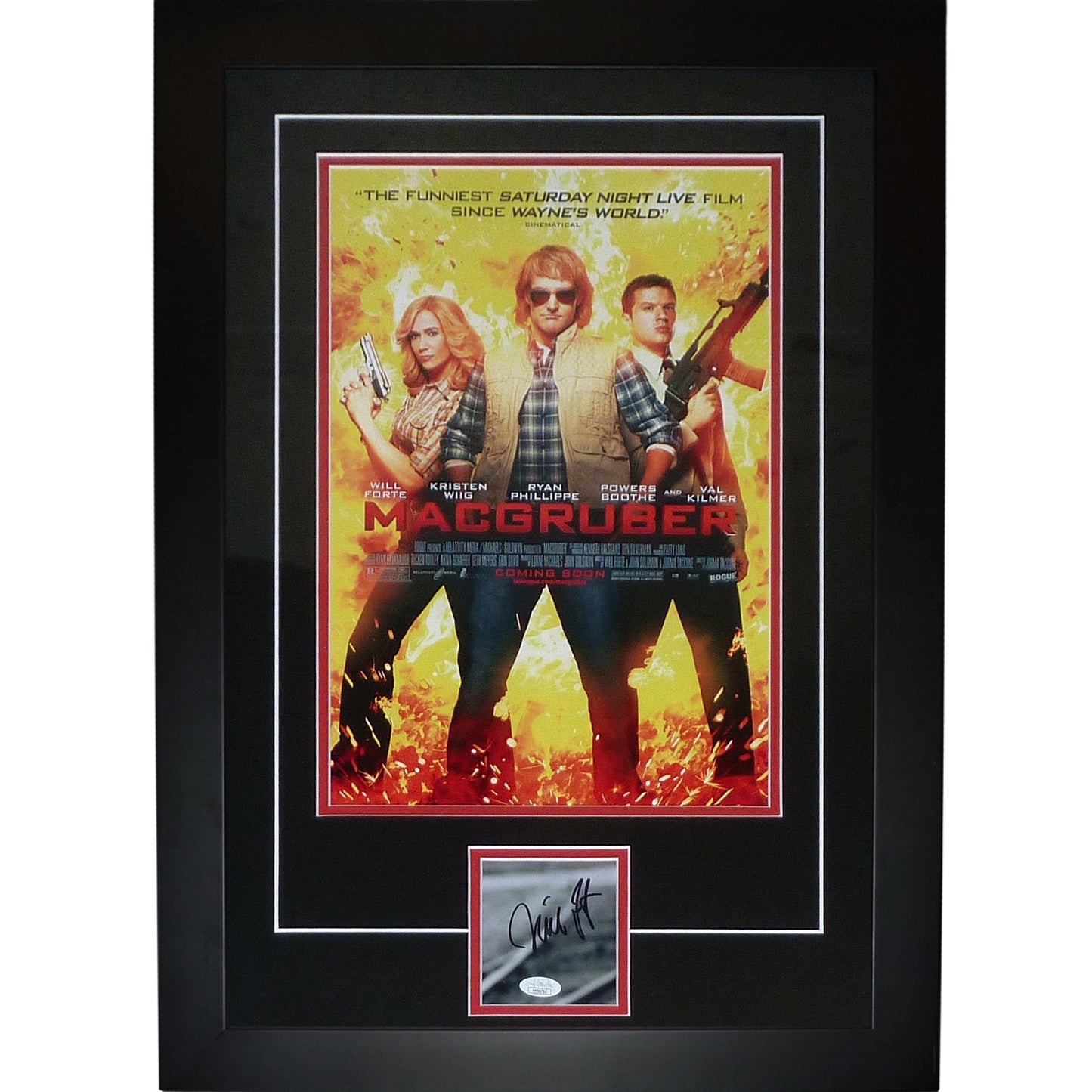 MacGruber 11x17 Movie Poster Deluxe Framed with Will Forte Autograph JSA
