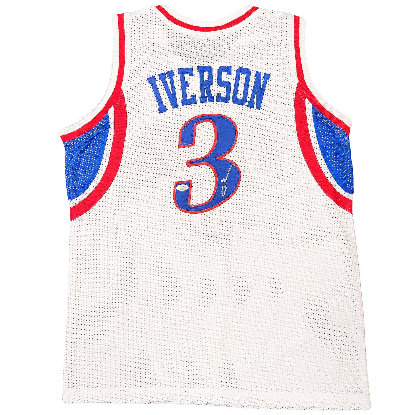 Allen Iverson Autographed Philadelphia (White #3) Custom Basketball Jersey - JSA