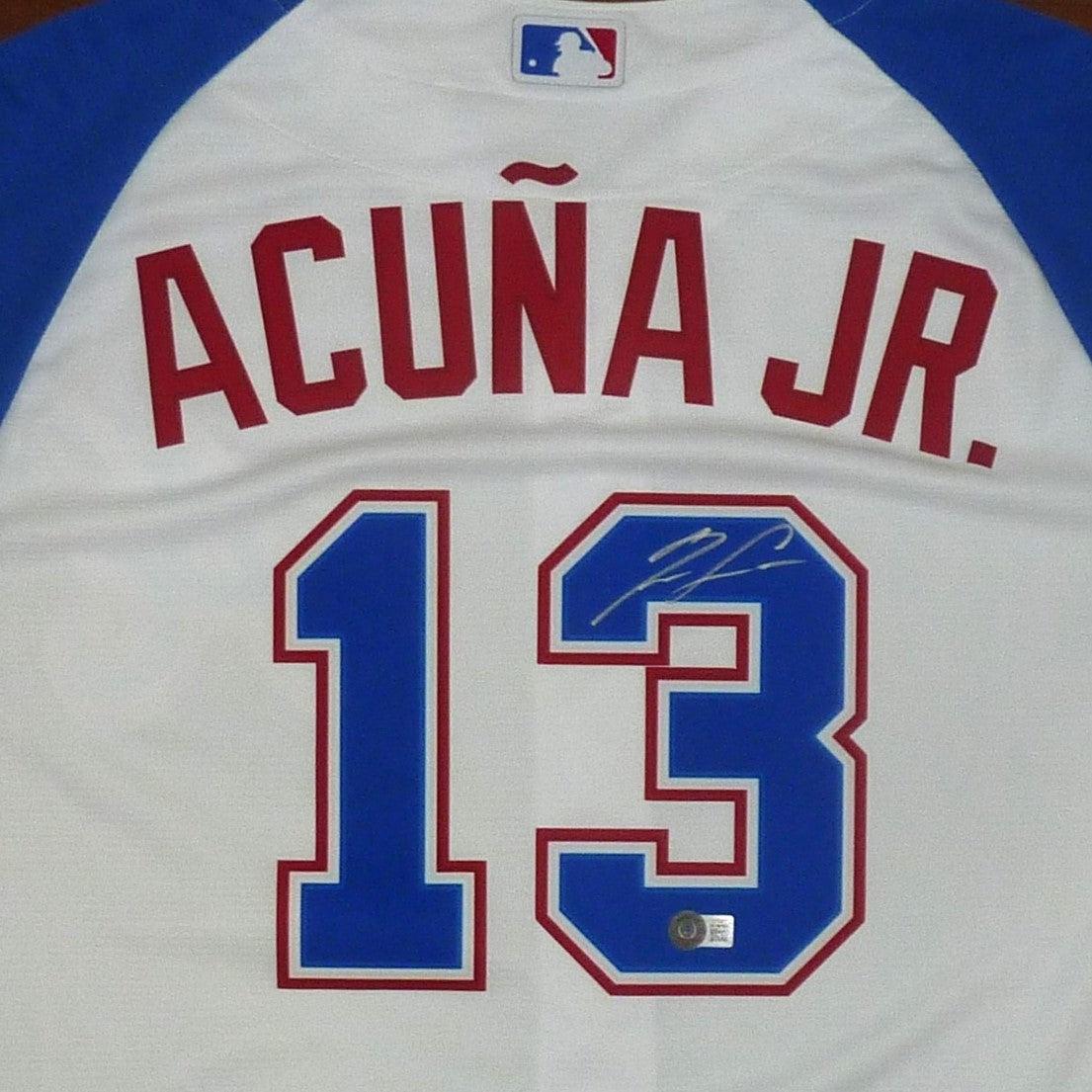 Ronald Acuna Jr. Autographed Atlanta Braves (Throwback #13) Nike City Connect Jersey - JSA