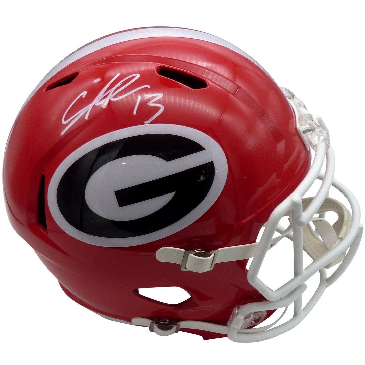 Stetson Bennett Autographed Georgia Bulldogs Deluxe Full-Size Replica Helmet - Beckett