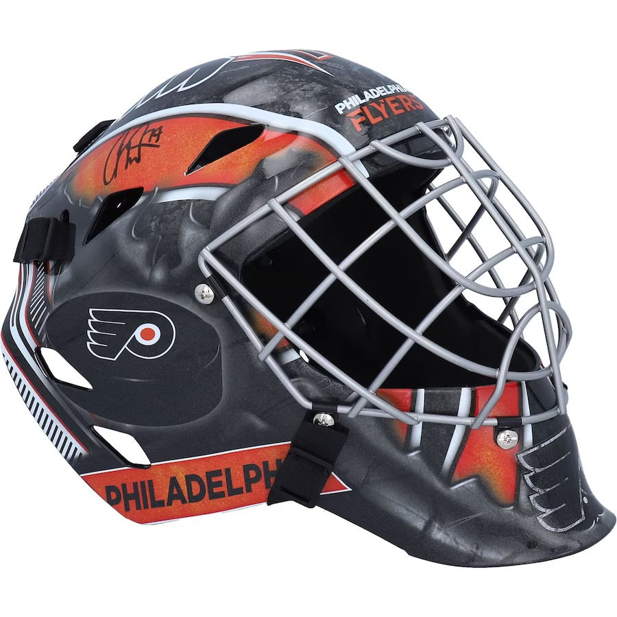 Carter Hart Autographed Philadelphia Flyers Full-Size Replica Goalie Mask - Fanatics