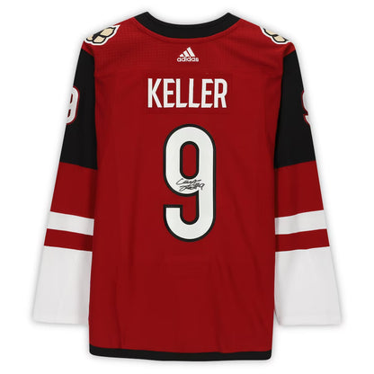 Clayton Keller Autographed Arizona Coyotes (Red #9) Adidas Hockey Jersey - Fanatics