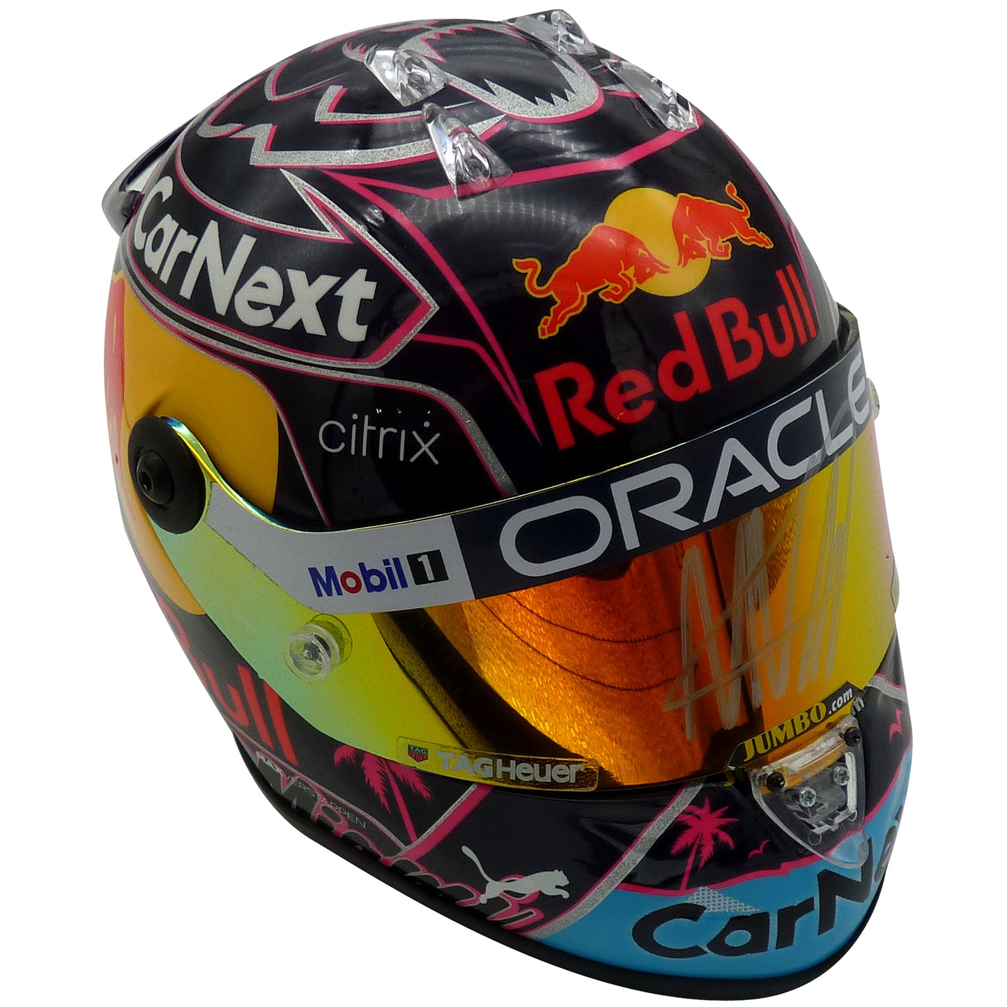Max Verstappen Autographed Oracle Red Bull Racing Mini Racing Helmet - JSA LOA