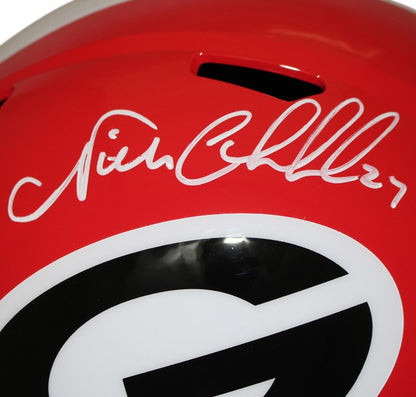 Nick Chubb Autographed Georgia Bulldogs Deluxe Full-Size Replica Helmet - Beckett