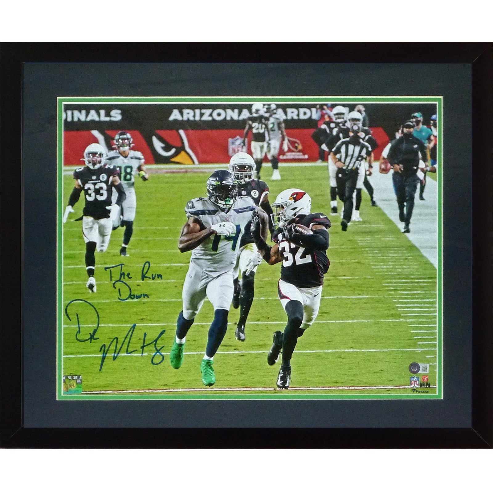 DK Metcalf Autographed Seattle Seahawks Deluxe Framed 16x20 Photo w/ 