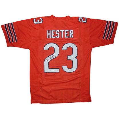 Devin Hester Autographed Chicago (Orange #23) Custom Jersey - JSA