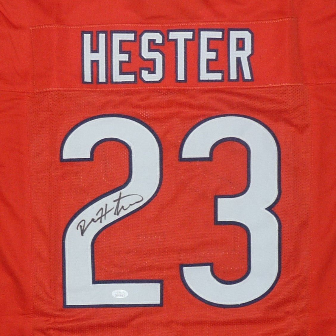 Devin Hester Autographed Chicago (Orange #23) Custom Jersey - JSA