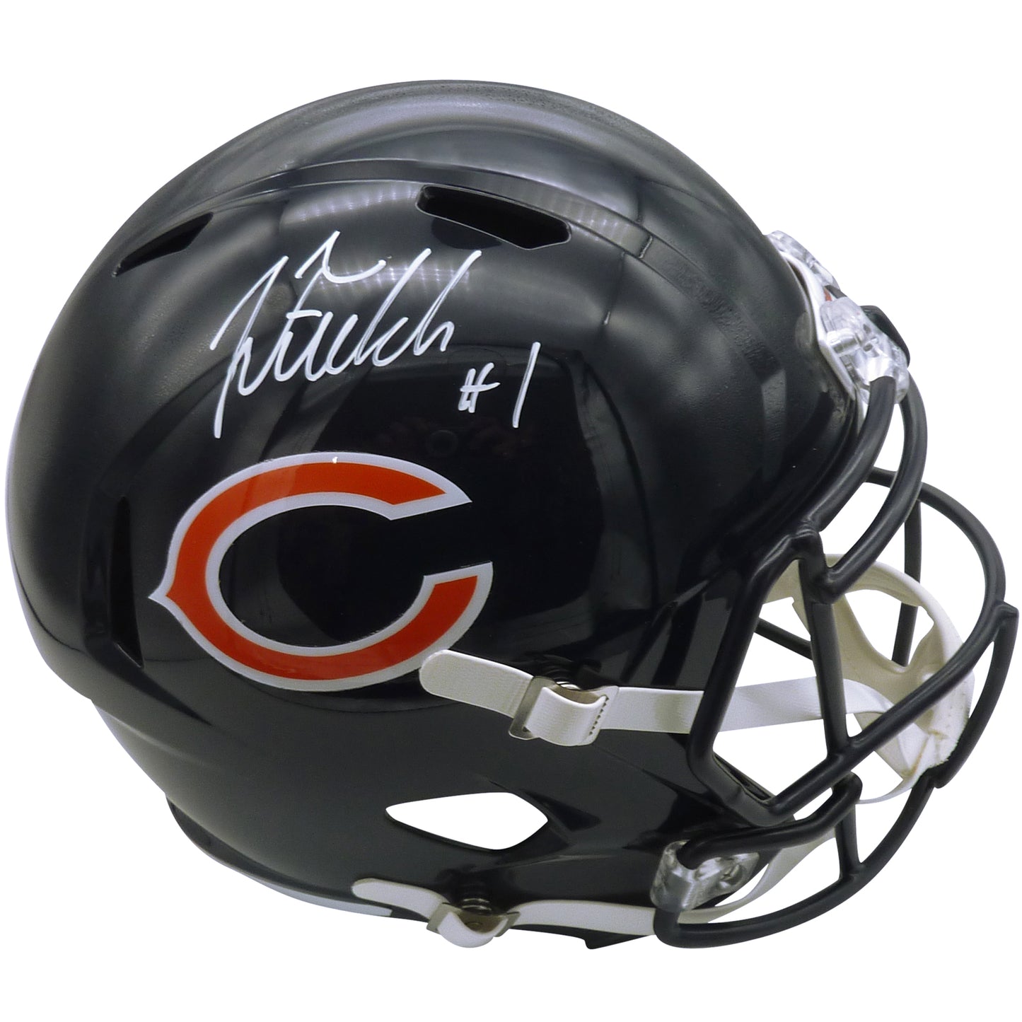 Justin Fields Autographed Chicago Bears Deluxe Full-Size Replica Helmet - Beckett