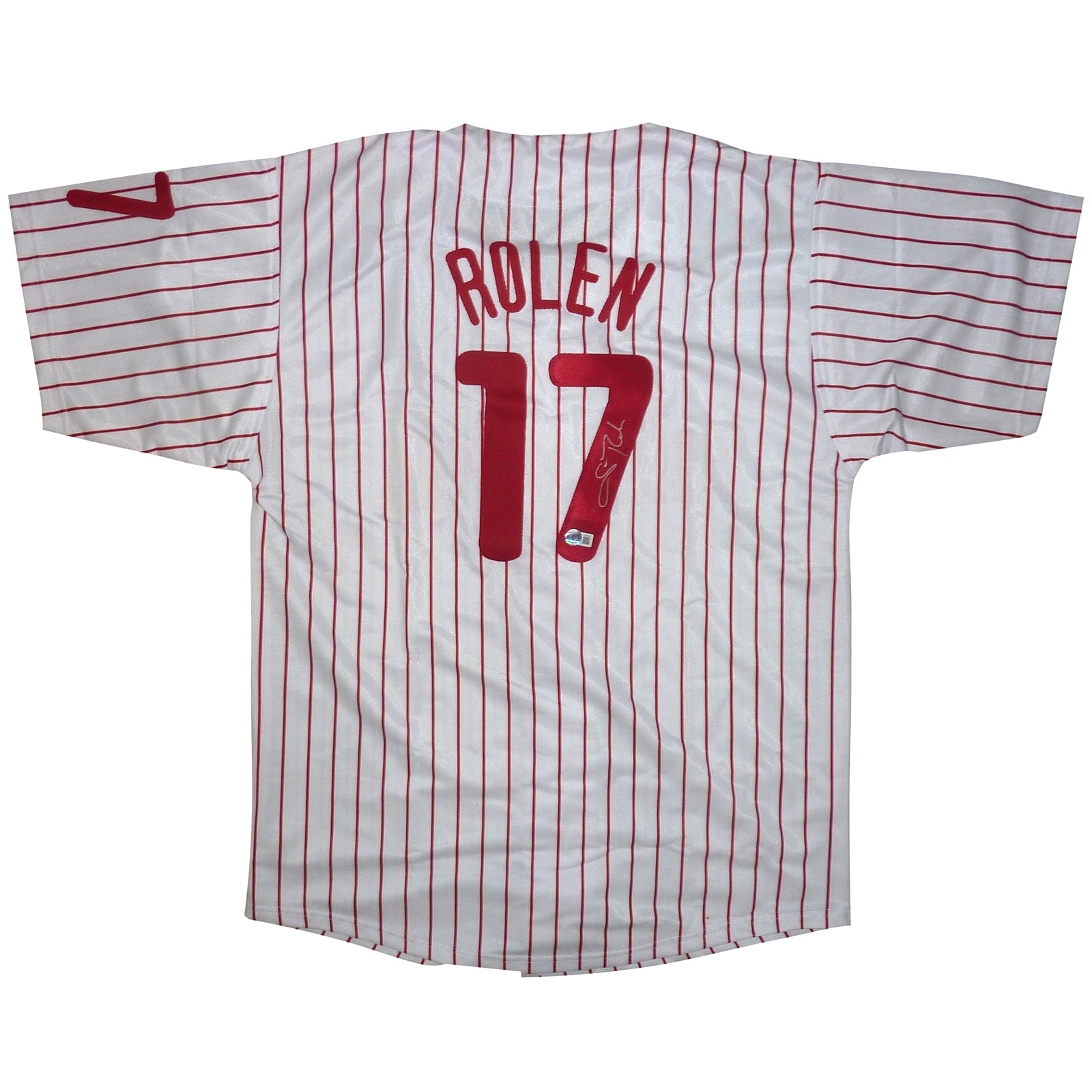 Scott Rolen Autographed Philadelphia (White Pinstripe #17) Custom Jersey - JSA