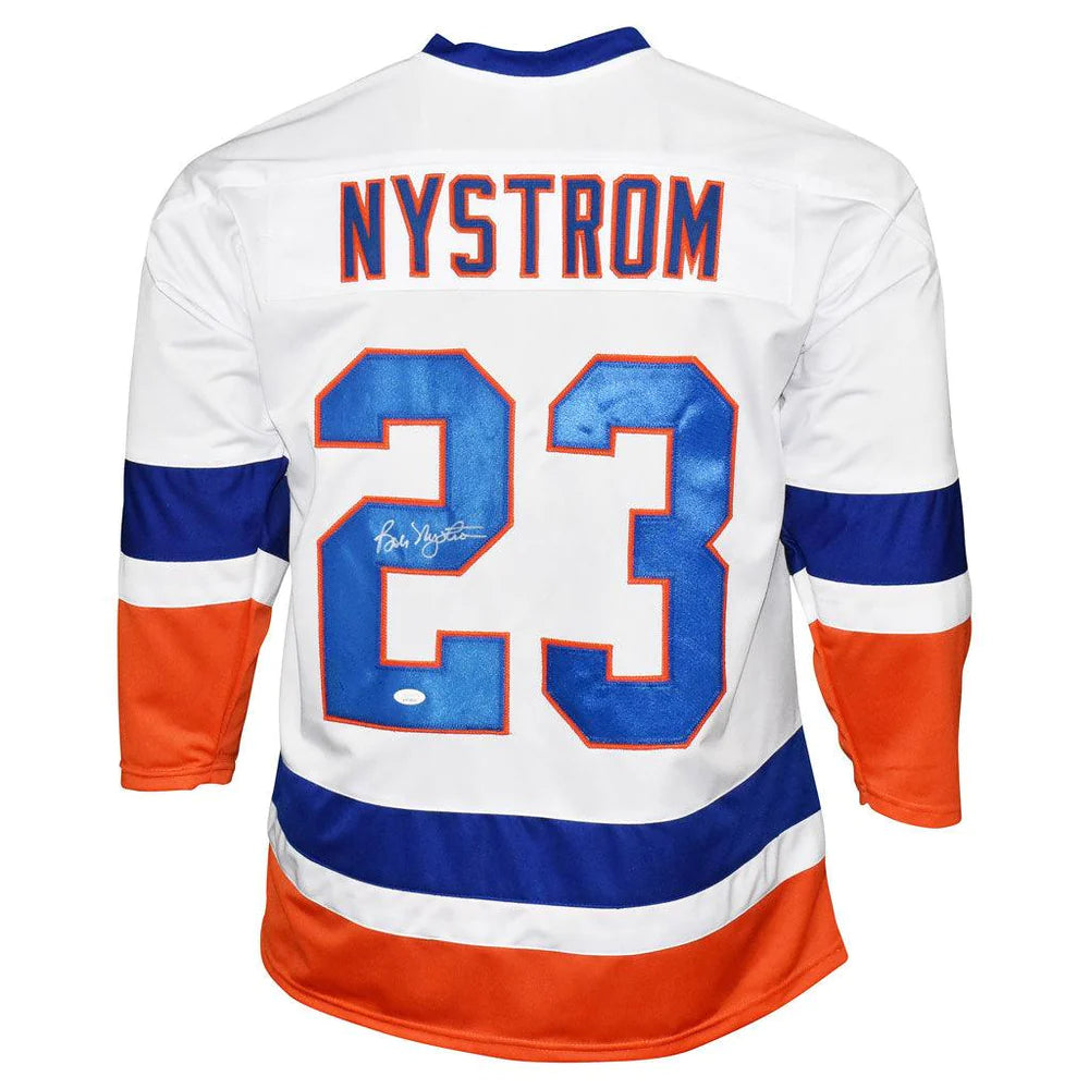 Bobby Nystrom Autographed New York (White #23) Custom Hockey Jersey - JSA