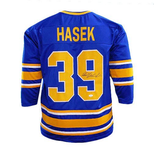 Dominik Hasek Autographed Buffalo (Blue #39) Custom Hockey Jersey - Beckett