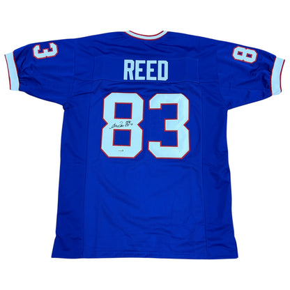 Andre Reed Autographed Buffalo (Blue #83) Custom Jersey - JSA