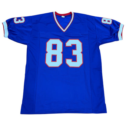 Andre Reed Autographed Buffalo (Blue #83) Custom Jersey - JSA