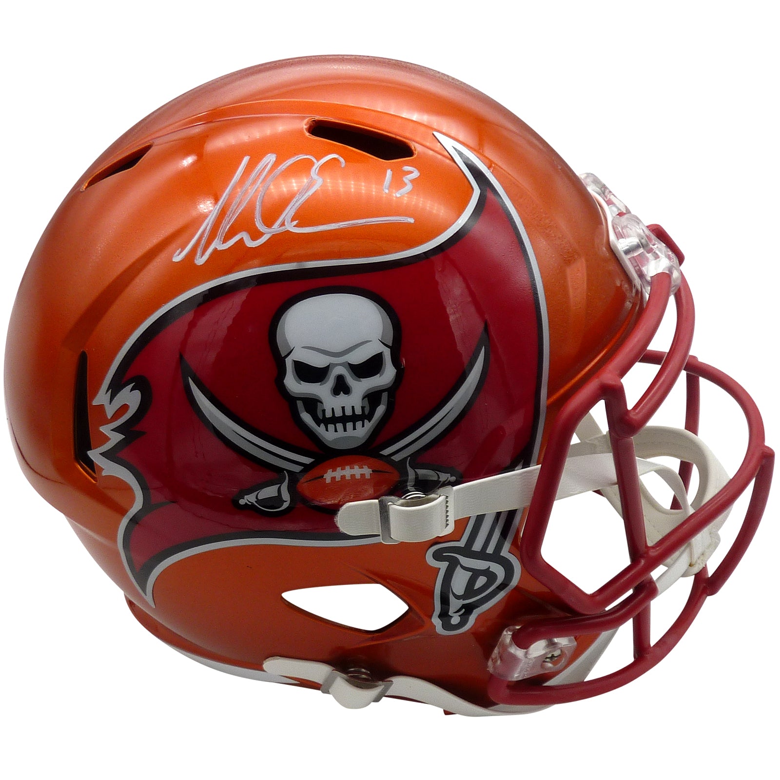 Mike Evans Autographed Tampa Bay Buccaneers (Flash Alternate) Deluxe Full-Size Replica Helmet - Beckett