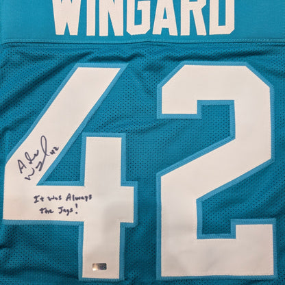 Andrew Wingard Autographed Jacksonville (Teal #42) Custom Jersey w/ "It was Always the Jags"