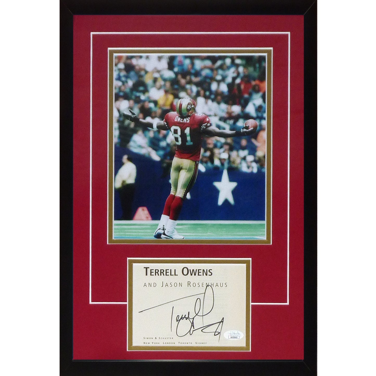 Terrell Owens Autographed San Francisco 49ers "Signature Series" Frame - JSA