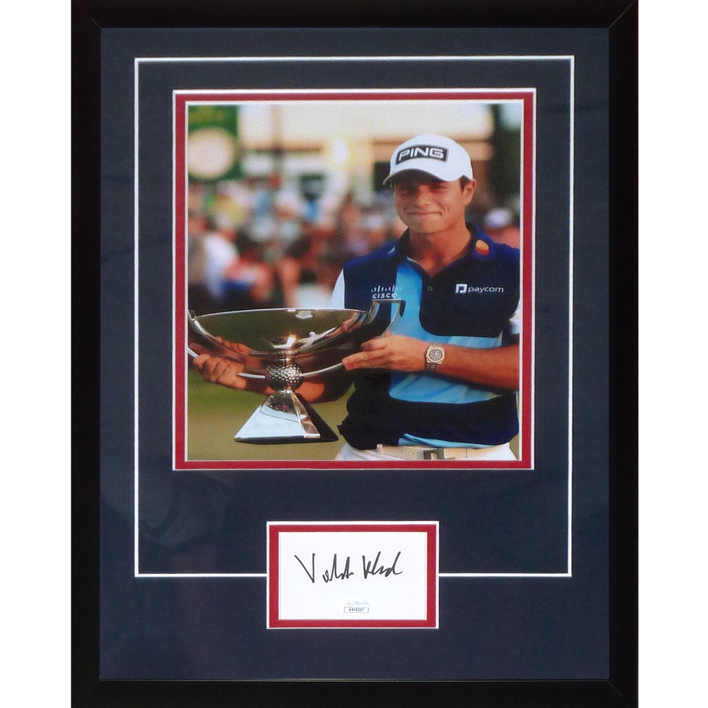 Viktor Hovland Autographed Golf (Fedex Cup Trophy) "Signature Series" Frame - JSA