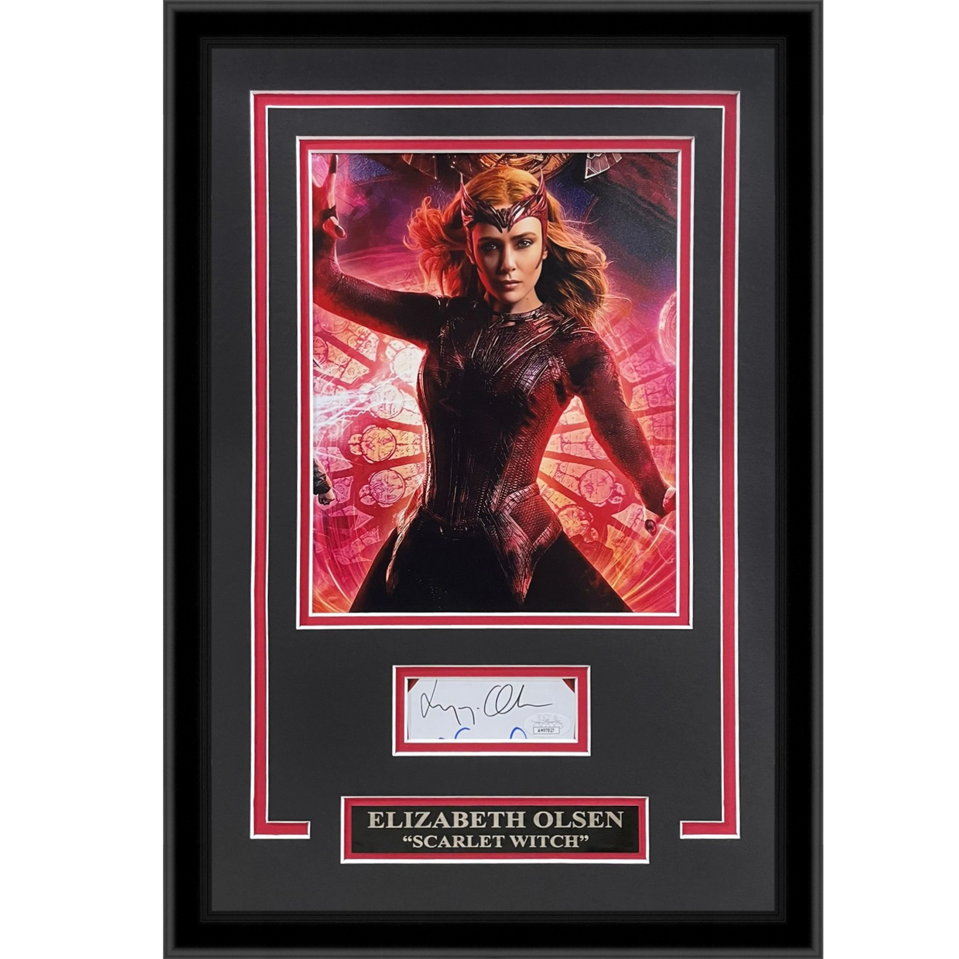 Marvel Signatures Elizabeth Olsen AKA Scarlet Witch Autographed Marvel