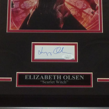 Elizabeth Olsen AKA Scarlet Witch Autographed Marvel "Signature Series" Frame - JSA