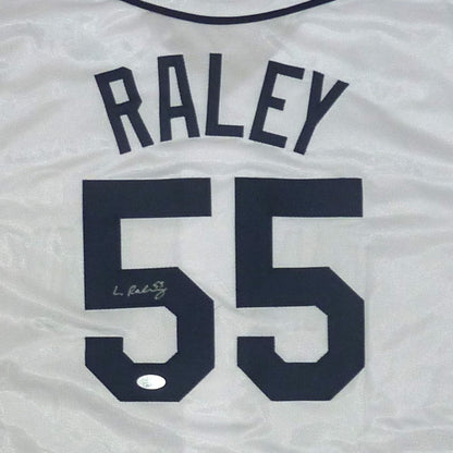 Luke Raley Autographed Tampa Bay (White #55) Custom Jersey - JSA