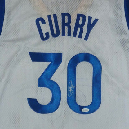 Stephen Curry Autographed (White #30) Custom Jersey - JSA