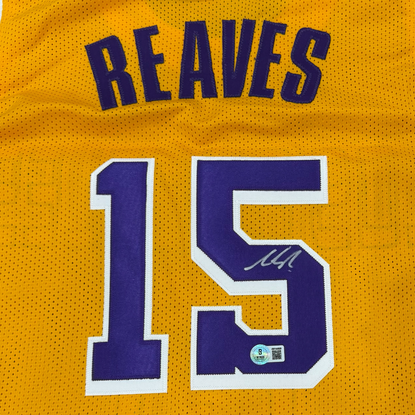 Austin Reaves Autographed Los Angeles (Yellow #15) Custom Jersey - Beckett
