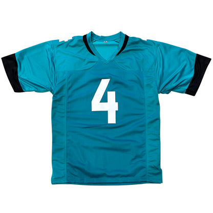 Tank Bigsby Autographed Jacksonville (Teal #4) Custom Jersey - JSA