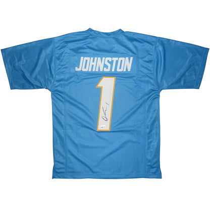 Quentin Johnston Autographed Los Angeles (Baby Blue #1) Jersey - Beckett