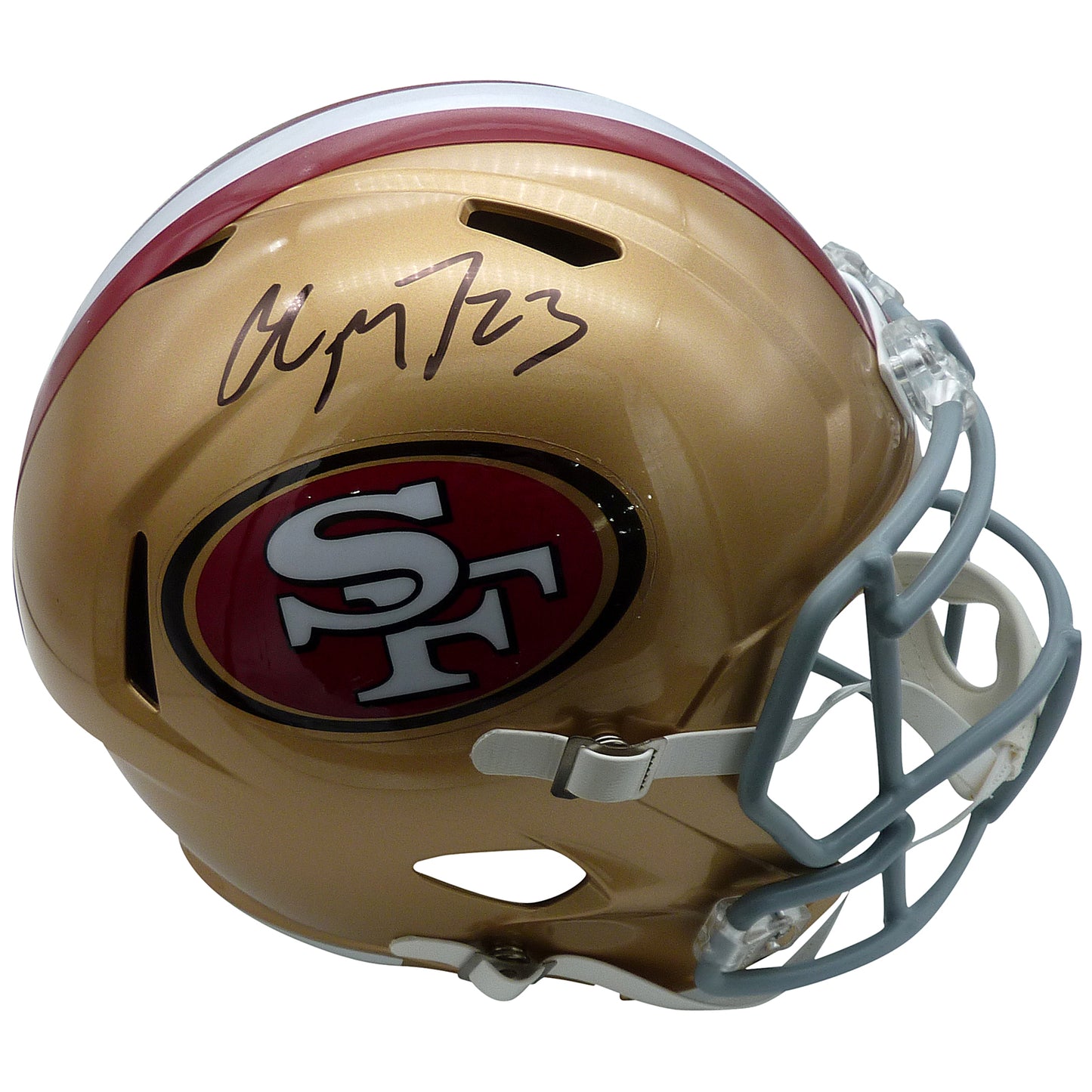 Christian McCaffrey Autographed San Francisco 49ers Deluxe Full-Size Replica Helmet - Beckett